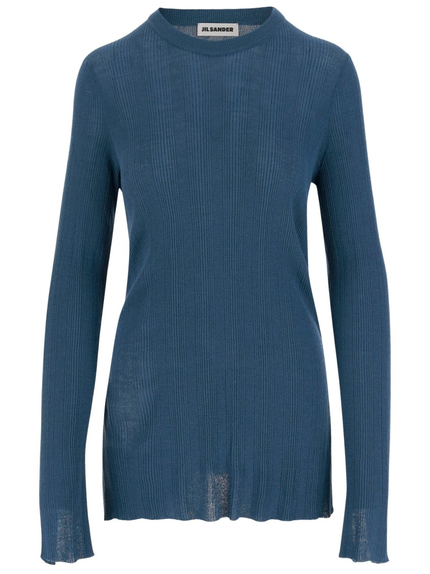 Jil Sander Wool Jersey In Blue