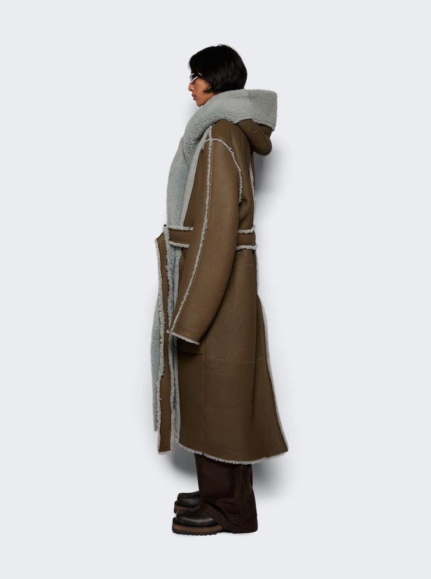 Rick Owens Cappotto In Montone Coat Bean