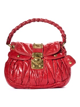 Miu Miu Compact Structured Shoulder Bag In Smooth Calf