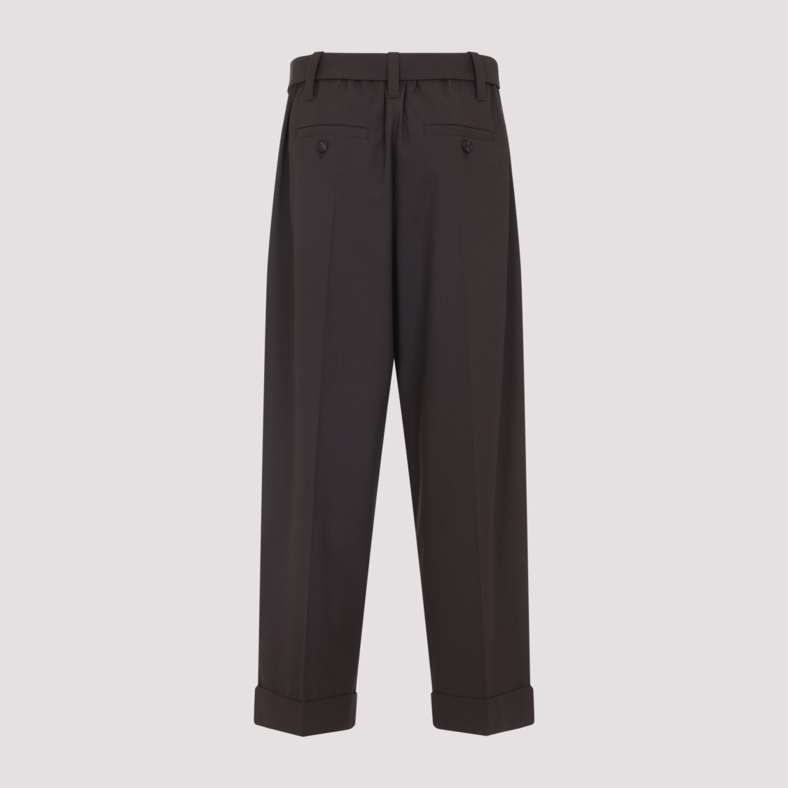 Brunello Cucinelli Belted Cropped Pants In Black