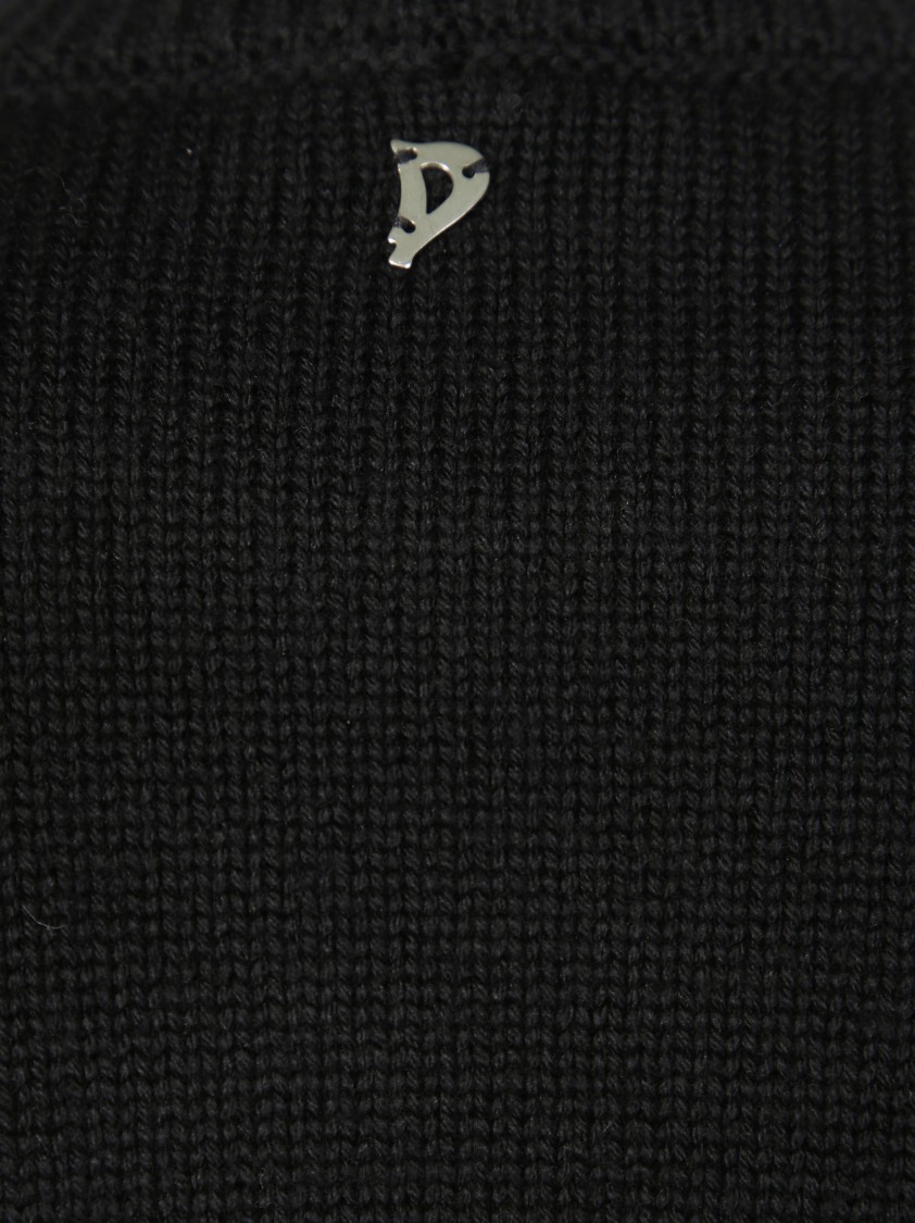 Dondup Turtleneck Long-sleeved Sweater In Black