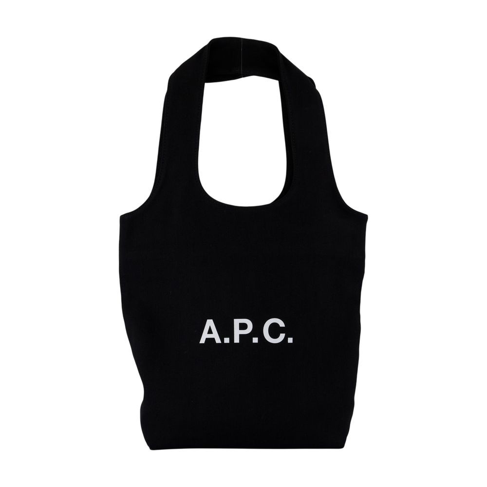 Apc A.p.c. Ninon Canvas Small Tote Bags In Black