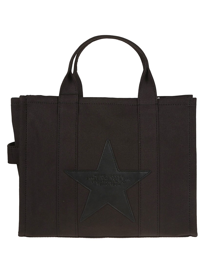 Shop Marc Jacobs Black Cotton Shopper Bag