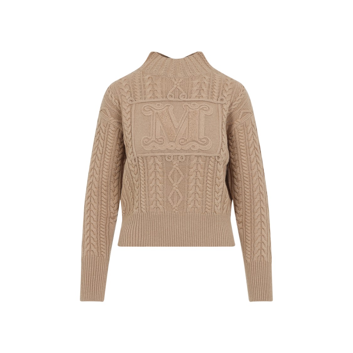 Shop Max Mara Miranda Camel Wool And Cashmere Knit Pullover In Brown