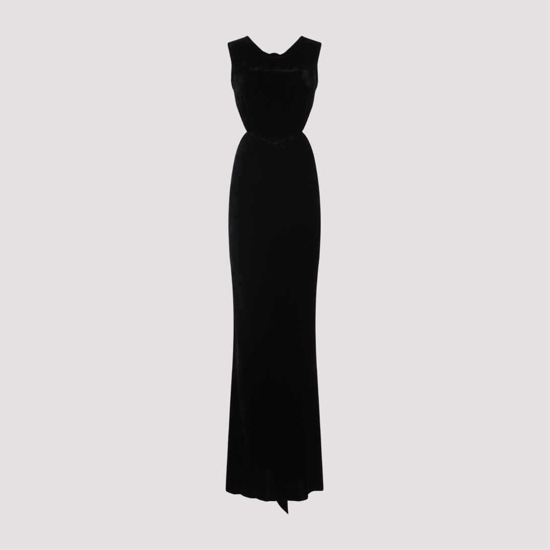 Rick Owens Black Evening Dress With Deep V-neckline And Cutout Detail In Black