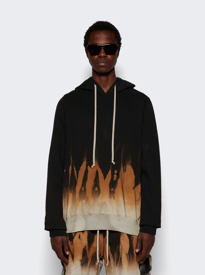 Rick Owens Drkshdw Drkshdw By Rick Owens Oversized Hoodie Black And Terra