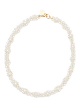 ネックレス・ペンダント Simone Rocha Pearl & Crystal Dagger Necklace - Pearl - Beige Simone Rocha Pearl & Crystal Dagger Necklace - Pearl - Beige