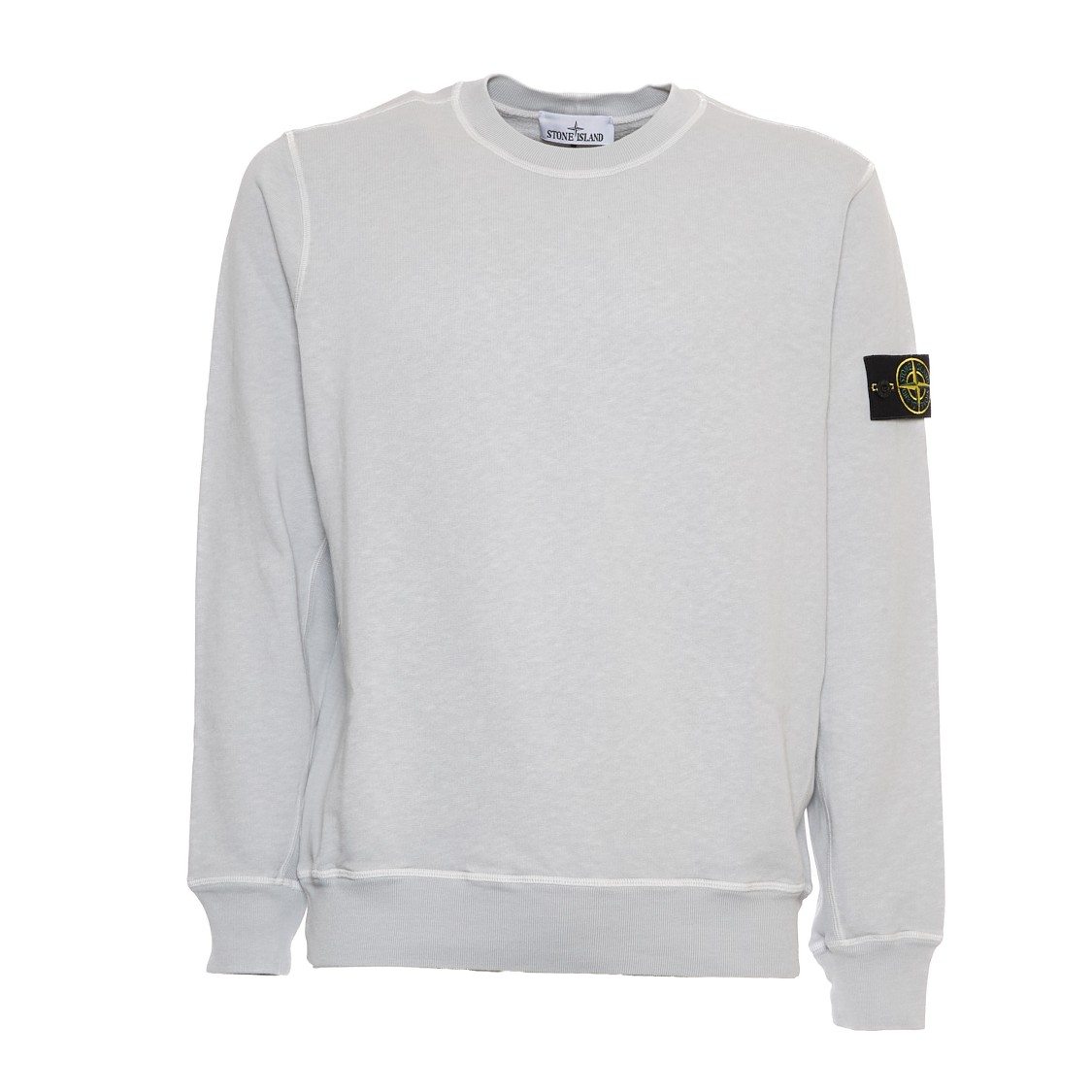 Stone Island Neutrals Sweatshirt With Iconic Branding In Gray