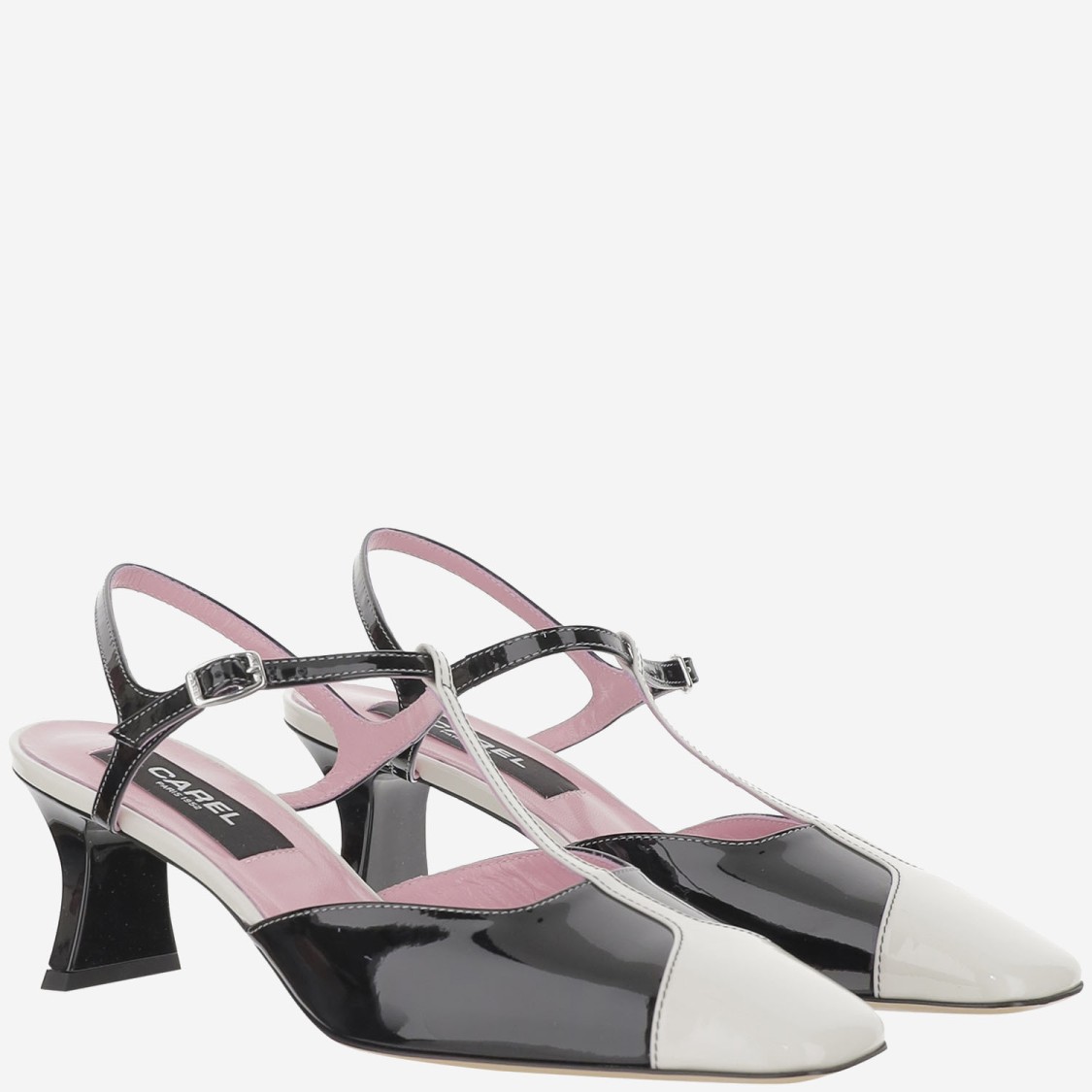 Shop Carel Patent Leather Isadora Sandals In White