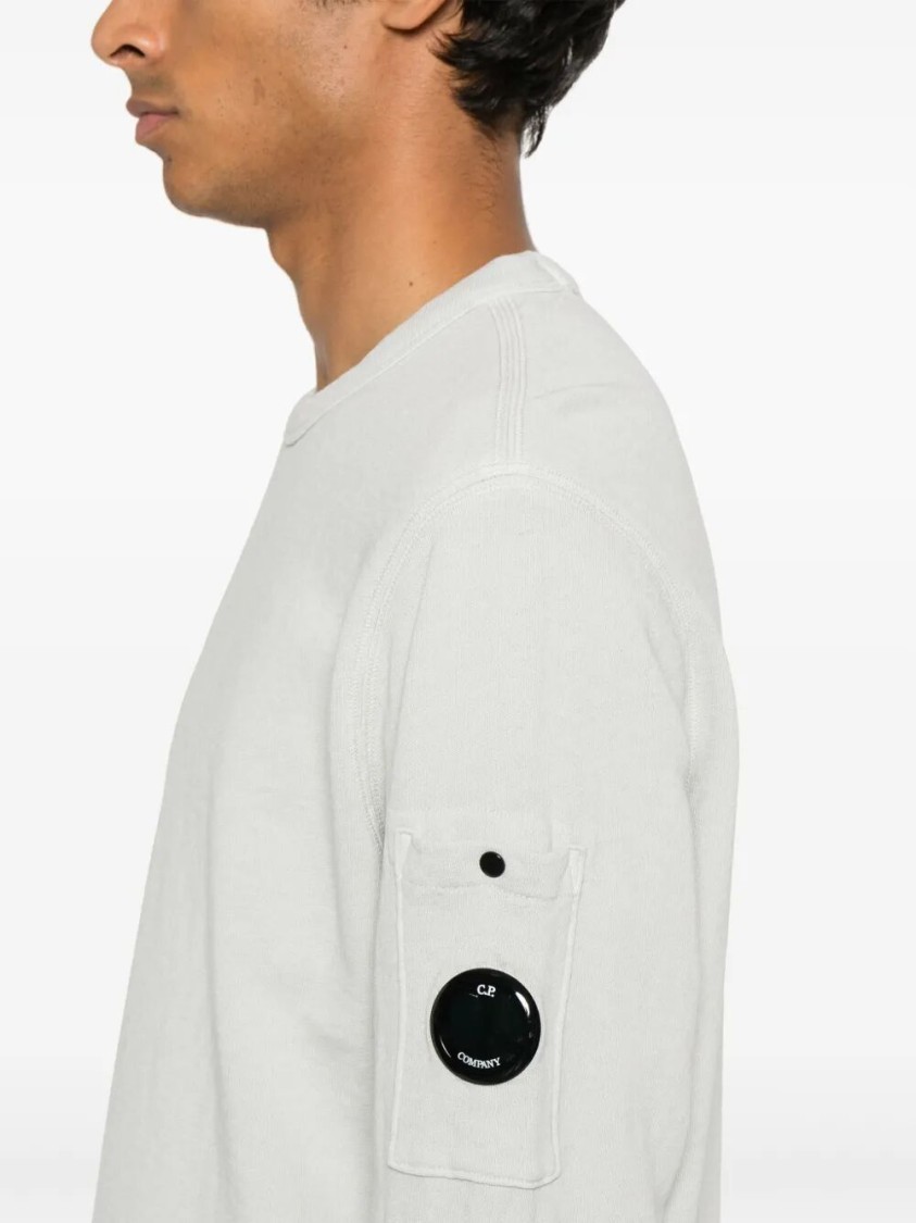 C.p. Company Crewneck Sweatshirt With Relaxed Fit In White