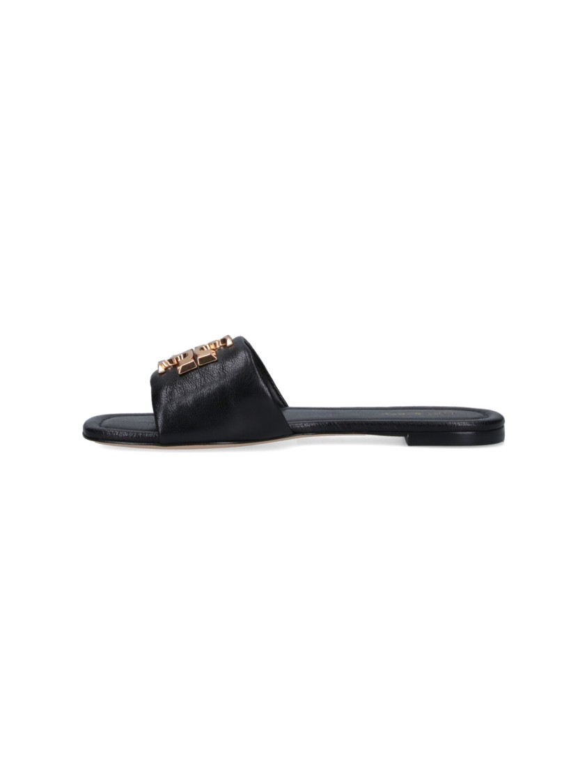 Tory Burch Open Toe Flat Sole Gold-tone Hardware