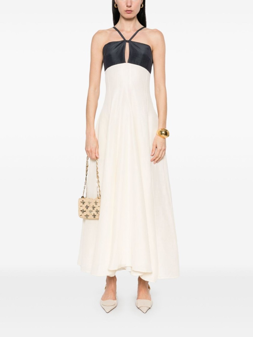 Shop Raquel Diniz Maxi Dress With Fitted Bodice