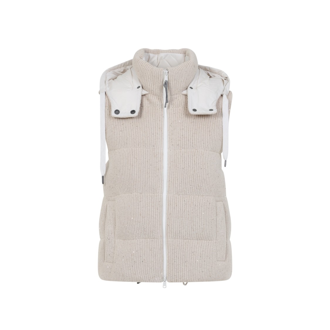 BRUNELLO CUCINELLI BRUNELLO CUCINELLI STRUCTURED WAISTCOAT WITH HIGH COLLAR