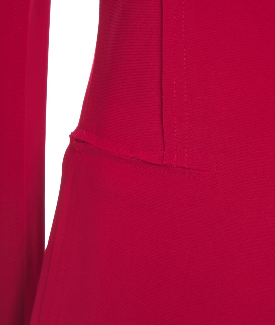 Shop Norma Kamali Single-breasted Blazer With Peaked Lapels In Red