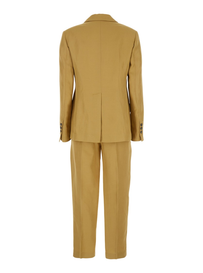TELA TELA BEIGE DOUBLE-BREASTED SUIT