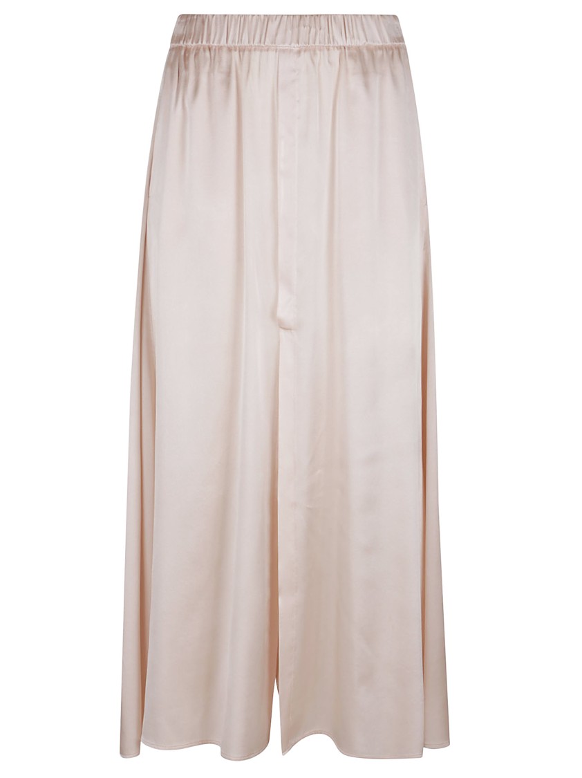 Shop Forte Forte Silk Satin Elasticated Skirt In Neutrals