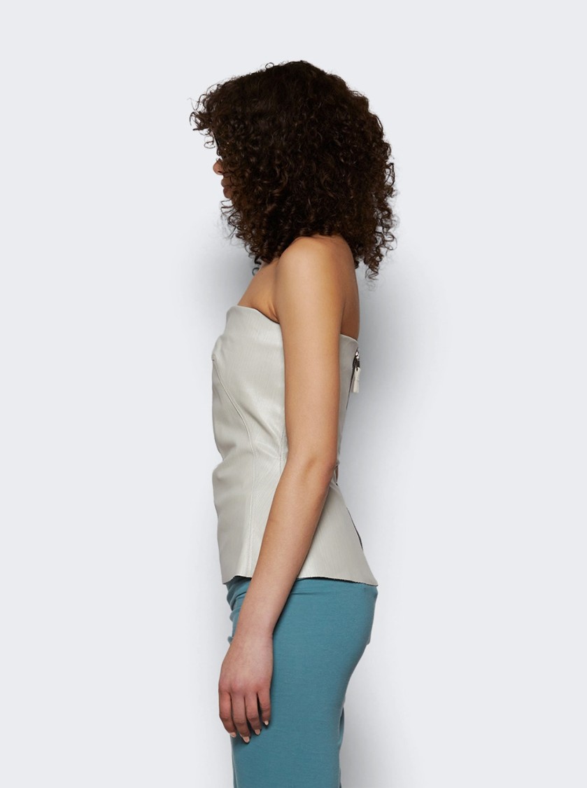 Rick Owens Denim Bustier Top Dinge In White