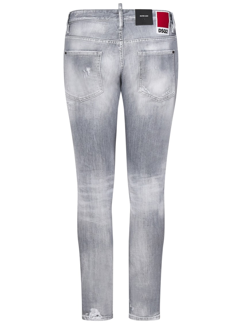 Dsquared2 Faded Grey Slim Fit Skater Jeans In Gray
