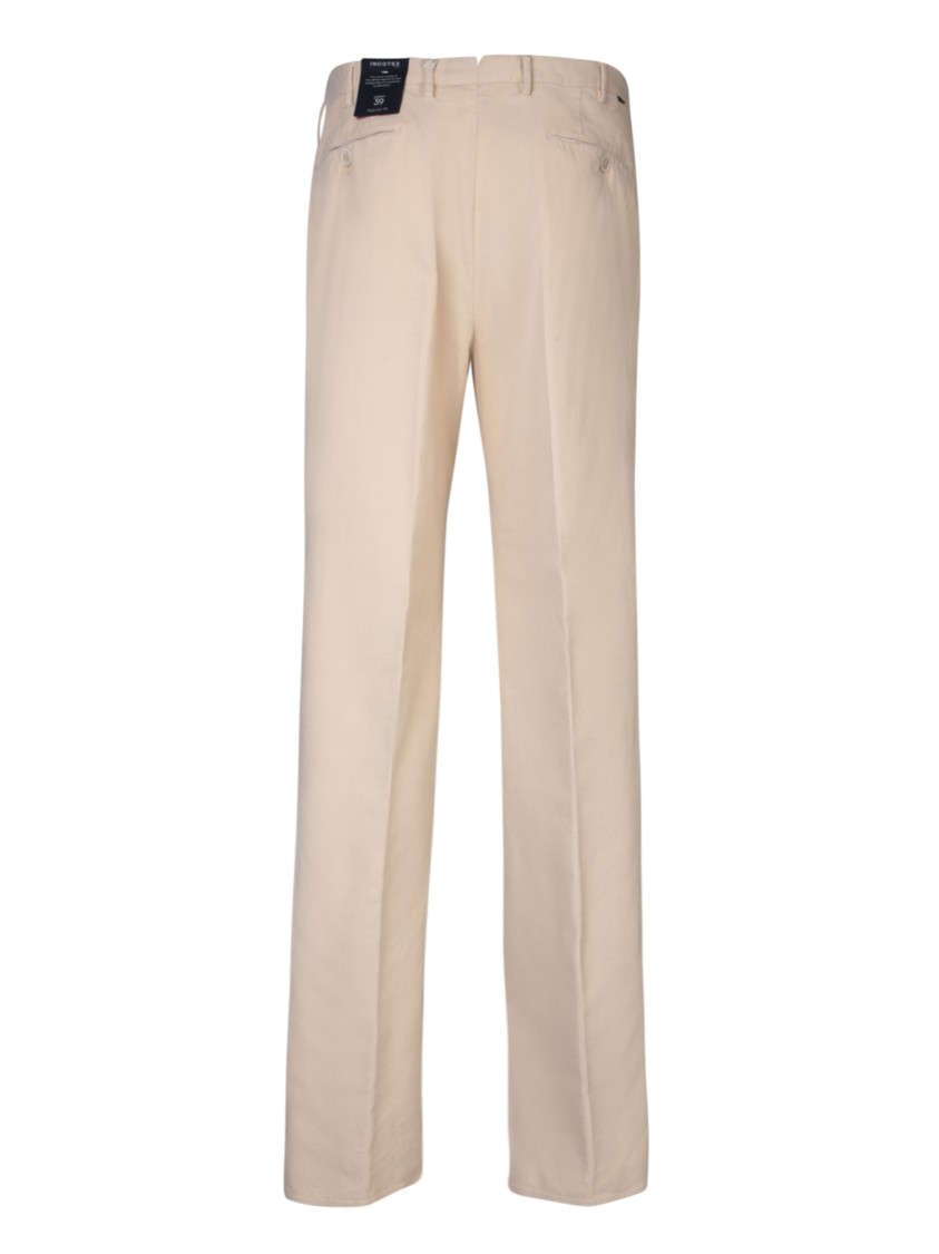 Incotex Slim Fit Trousers With Classic Design And High-quality Fabric In Neutrals