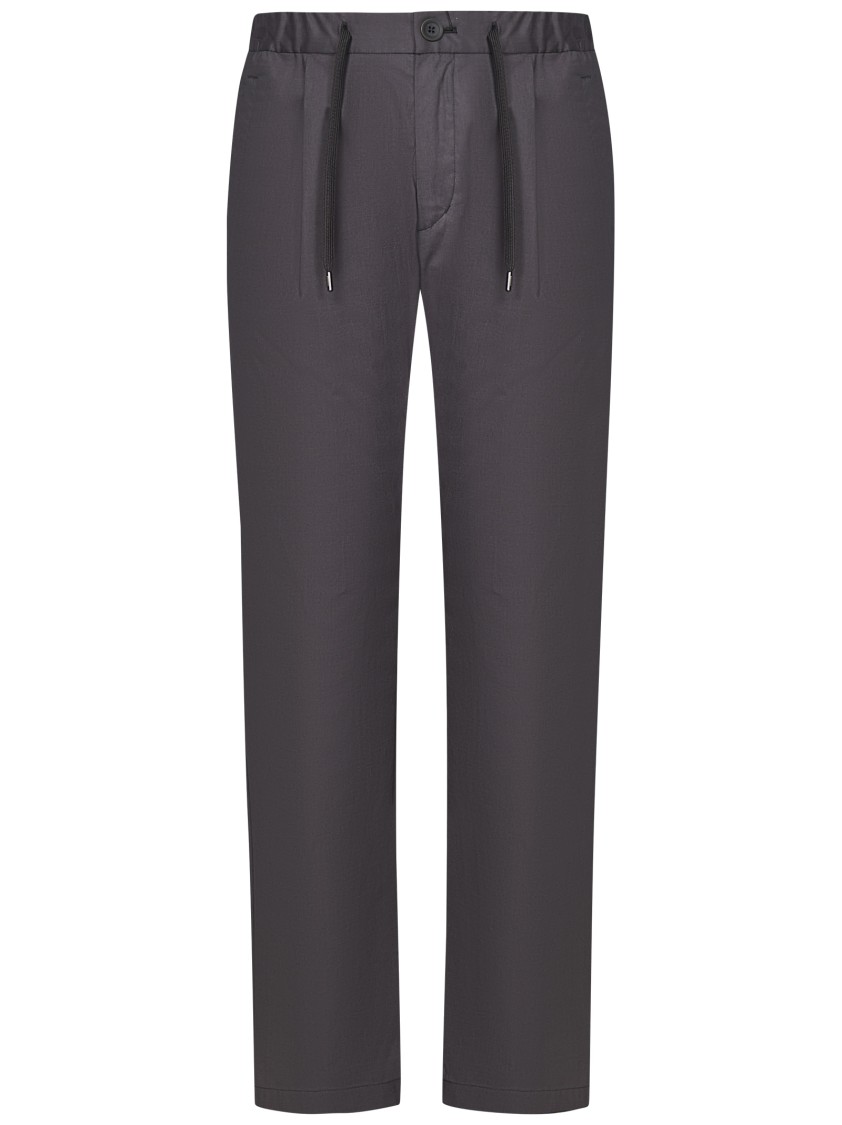 Herno Stylish Grey Trousers With Elasticated Waistband