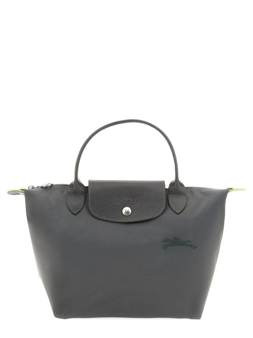 Longchamp Black Nylon And Calf Leather Tote Bag