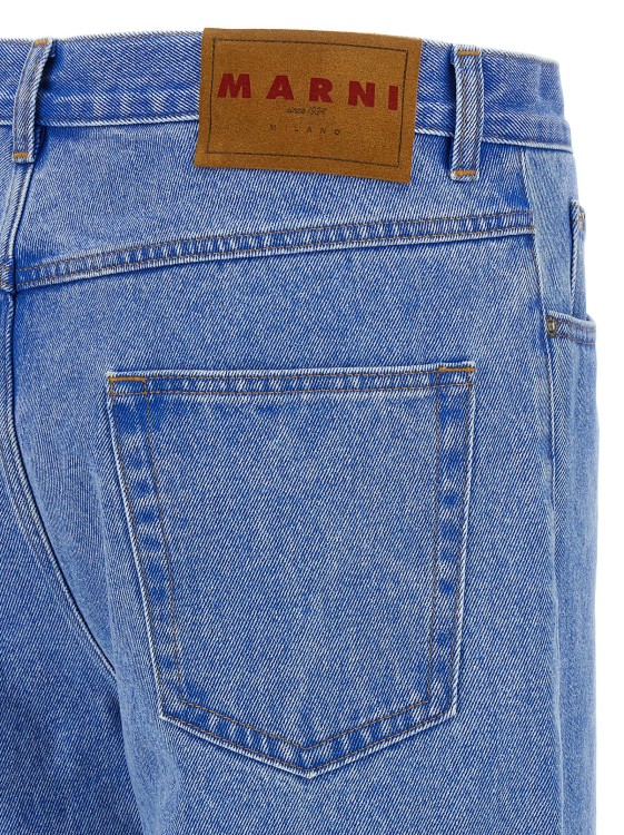 Marni Bleached Coated' Jeans in Blue | THE LIST