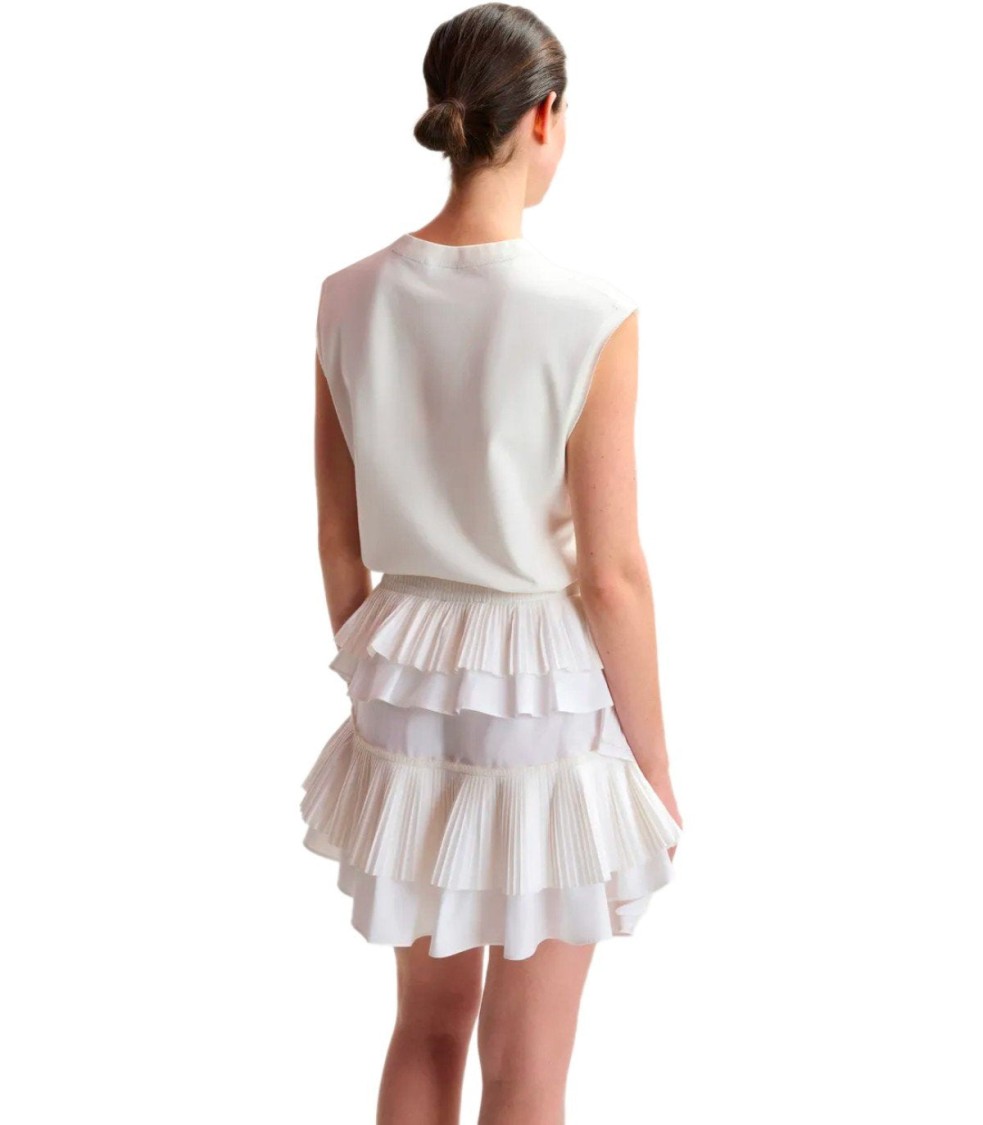 Essentiel Antwerp Hupaul White Mini Skirt In White