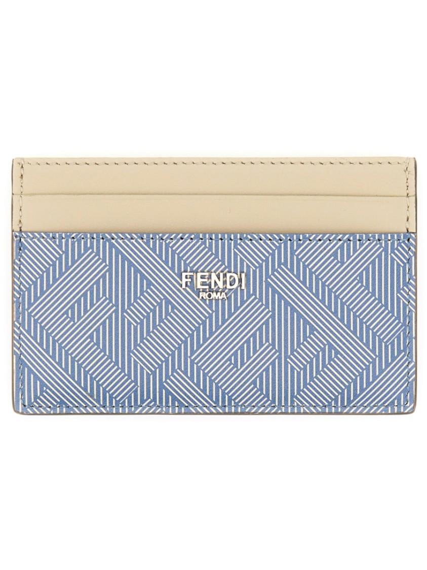 Fendi Azure Leather Wallet In Multi