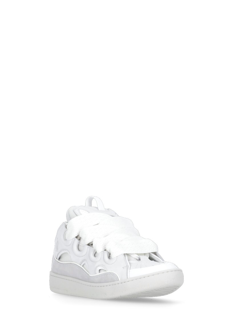 Lanvin White Curb Sneakers