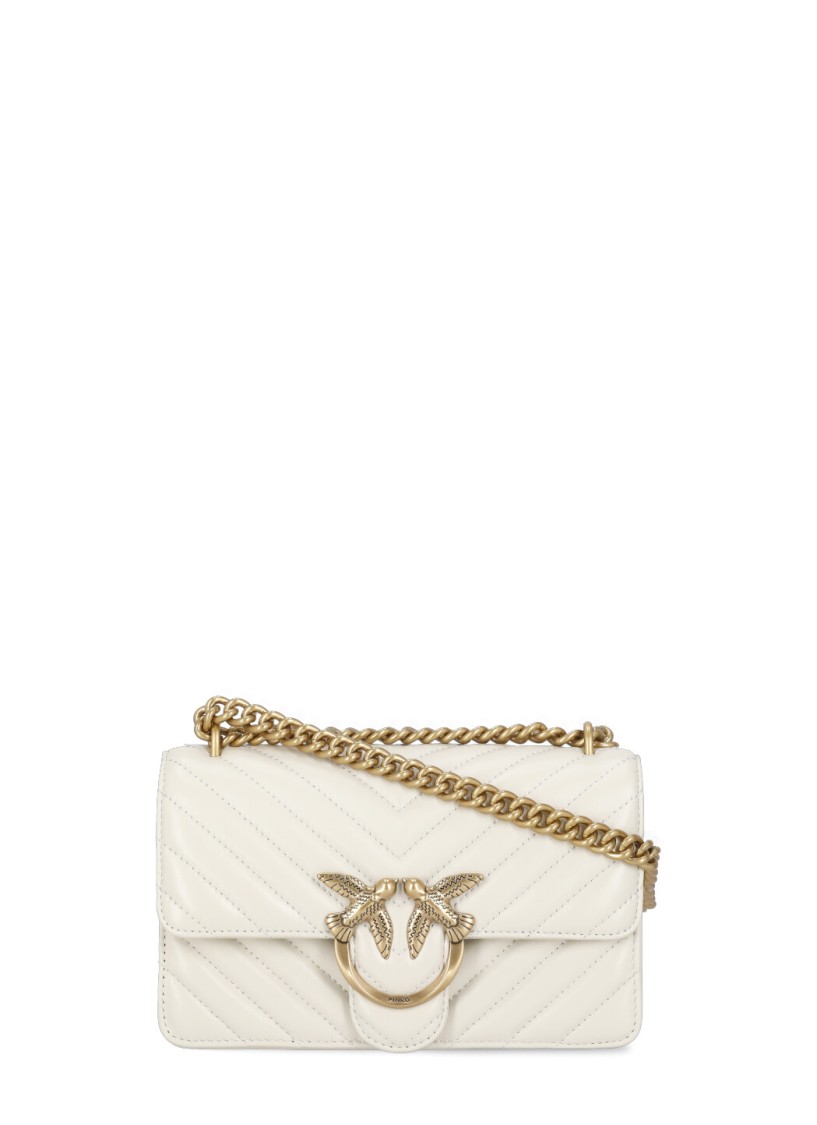 Pinko White Love One Mini Bag