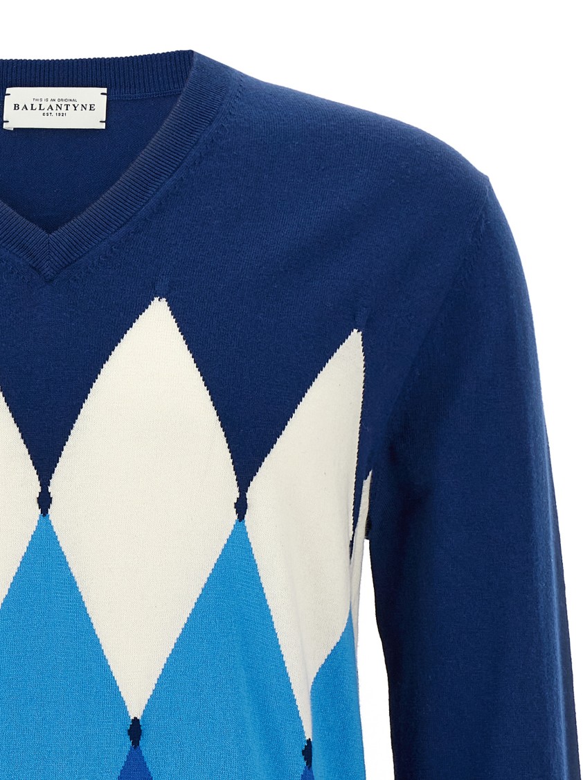 Ballantyne Argyle Sweaters And Cardigans In Blue
