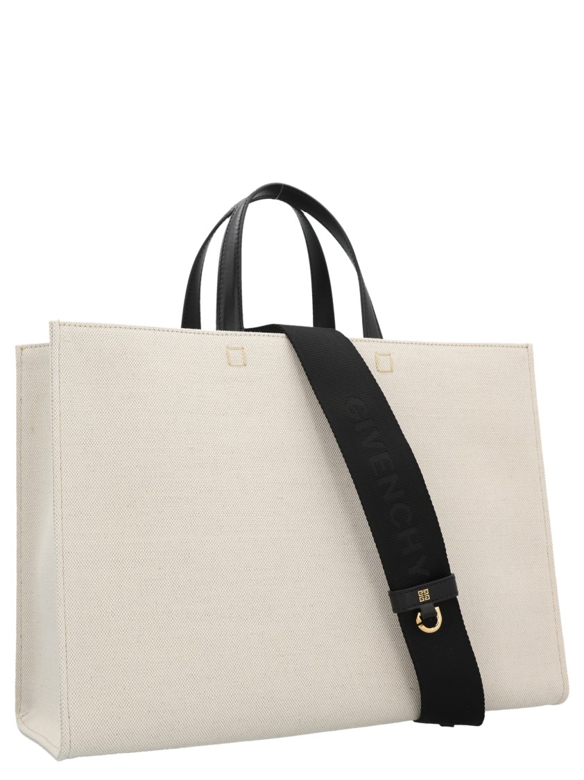 Givenchy 'g' Midi Shopping Bag In White