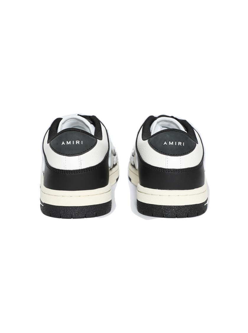 Amiri Skel Colour-block Leather Sneakers In White