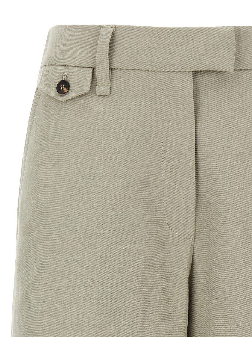 Brunello Cucinelli Bermuda Shorts With Monile Detail In Neutral
