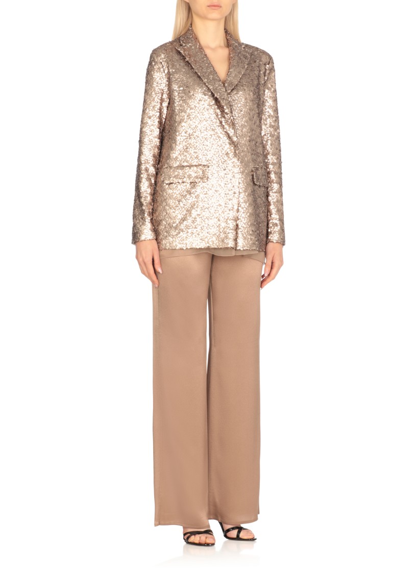 Antonelli All-over Paillettes Gold Blazer