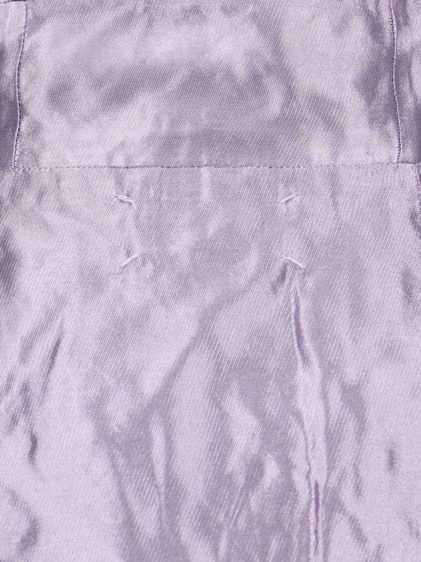 Maison Margiela Draped Midi Skirt In Metallic Purple