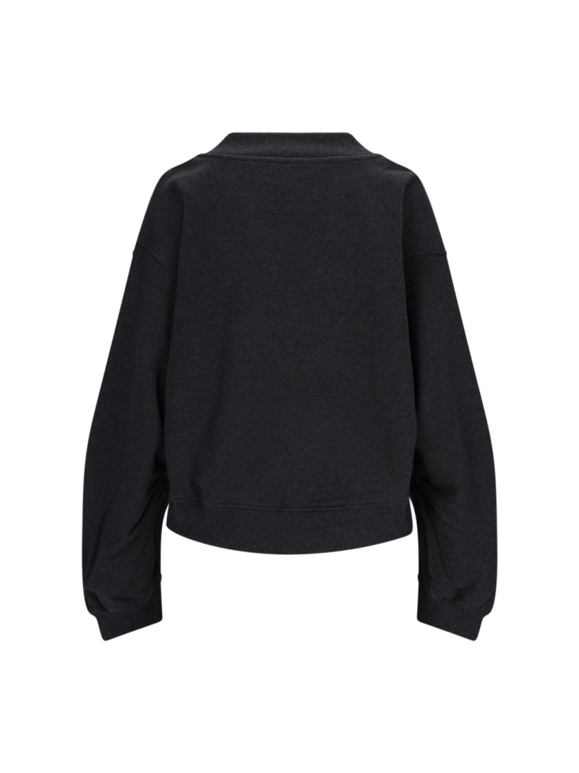 ATTICO THE ATTICO OVERSIZE SWEATSHIRT – BLACK
