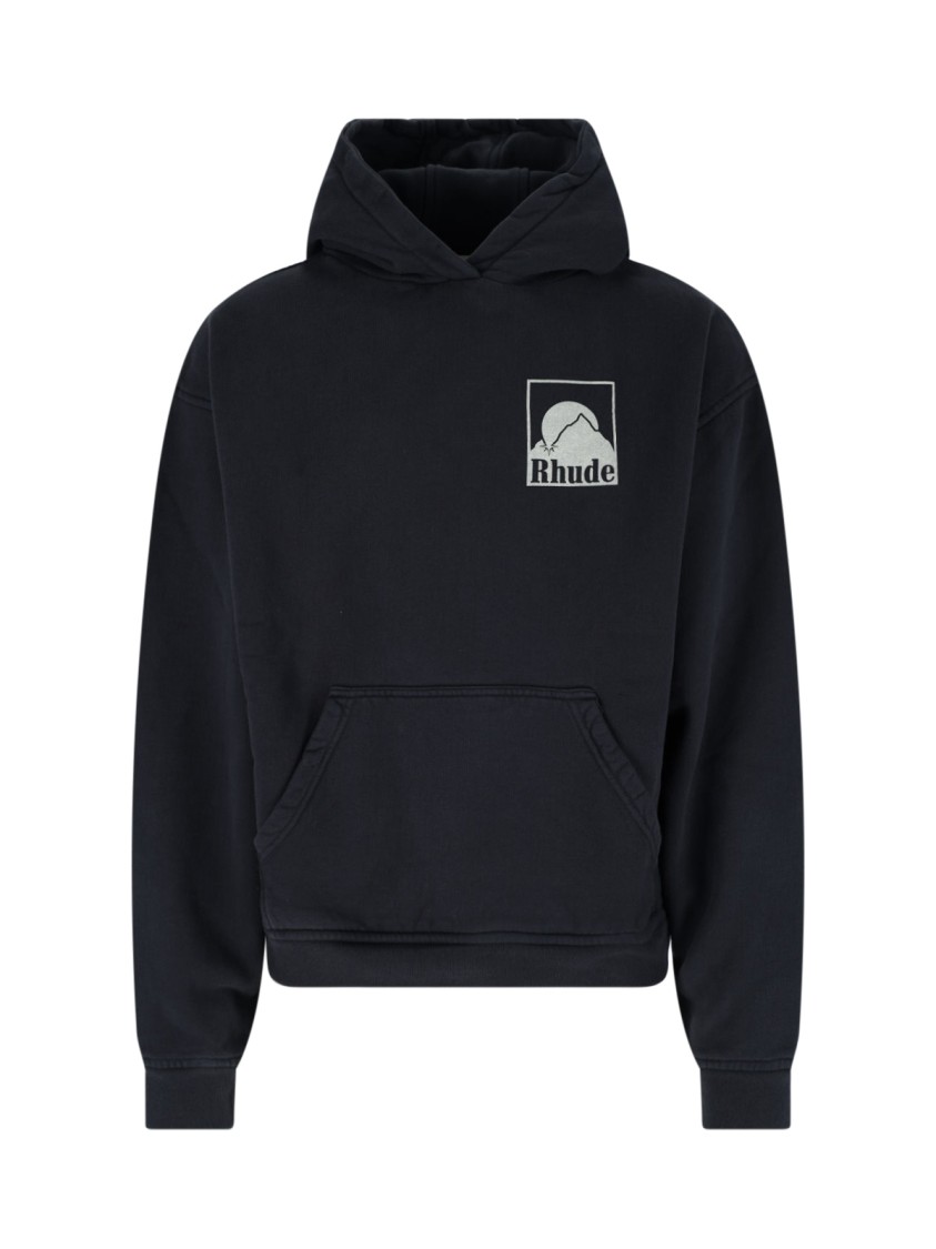 Rhude Men's Moonlight Badge Hoodie In Black