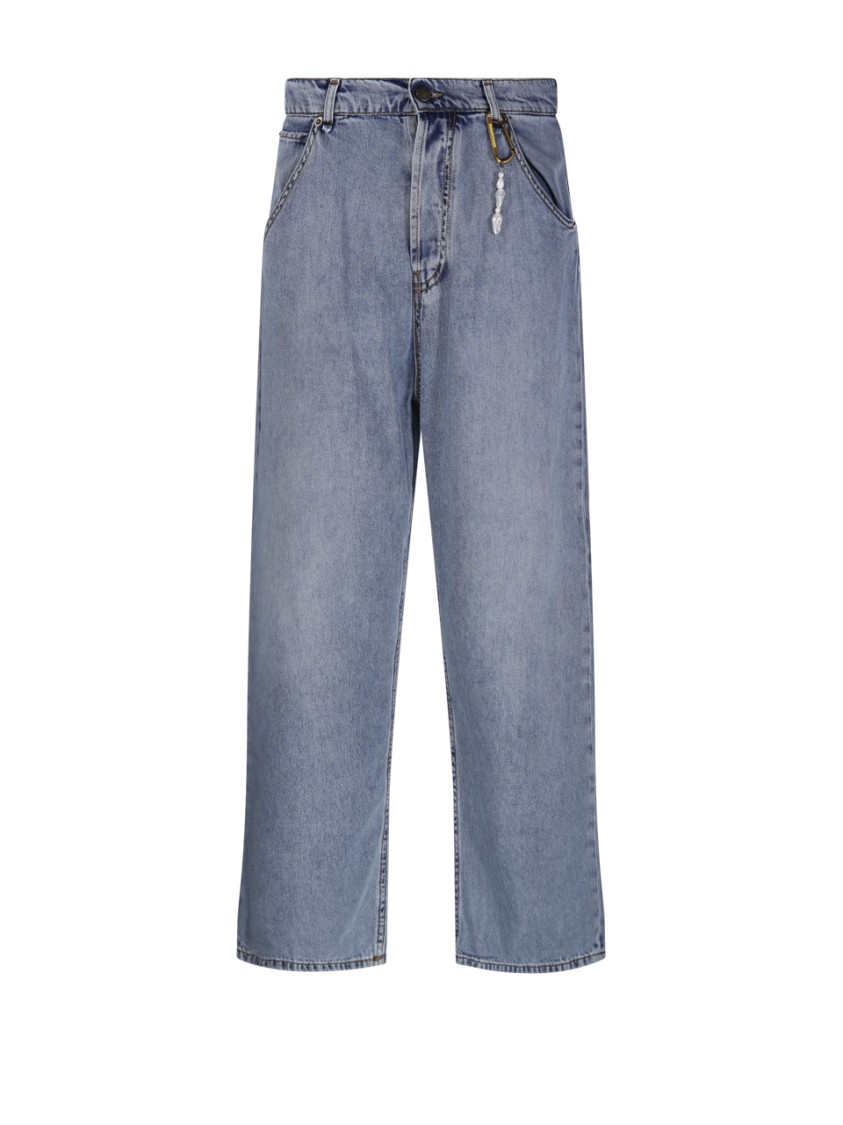 Darkpark High-waisted Straight-leg Jeans In Blue