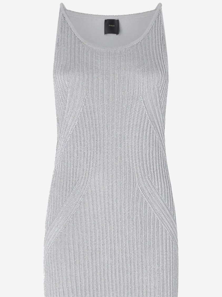 Pinko Nelson Viscose And Metallised Fibre Long Dress