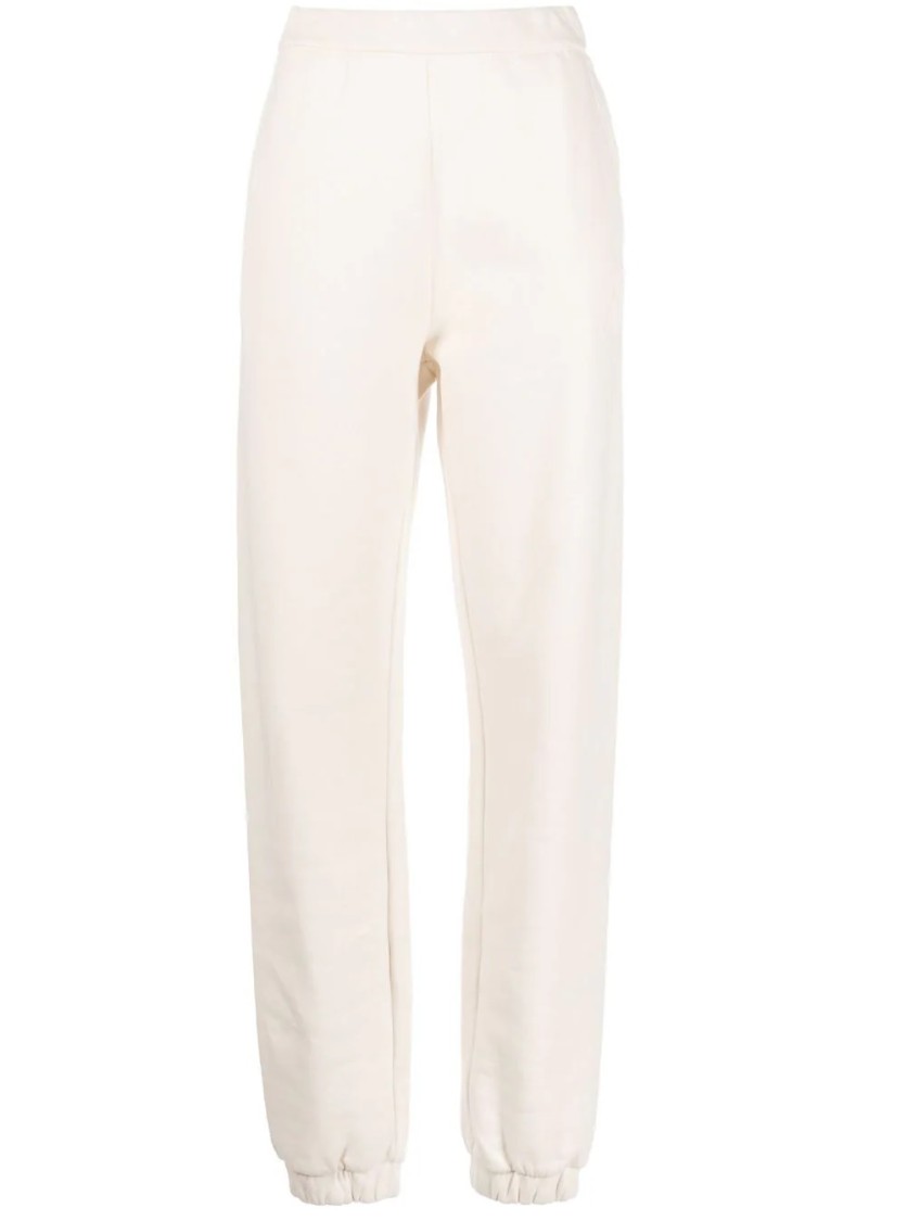 Attico Penny Logo-embossed Cotton Track Pants In White