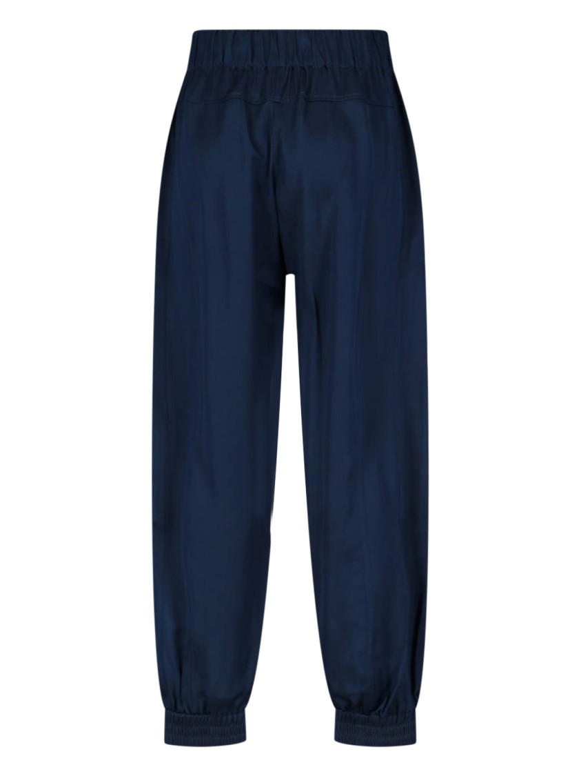 Sa Su Phi High-waisted Silk Blend Athletic Pants With Drawstring Closure