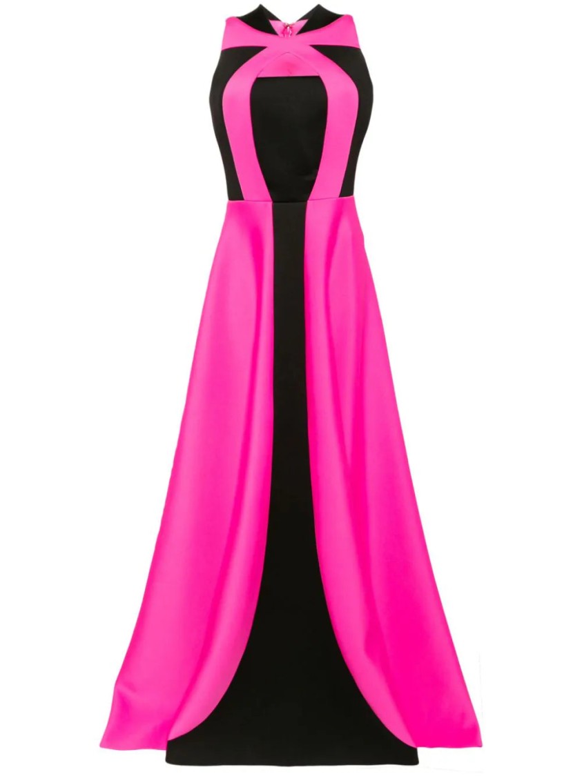 Saiid Kobeisy Neoprene Dress With Contrasting Cuts In Purple