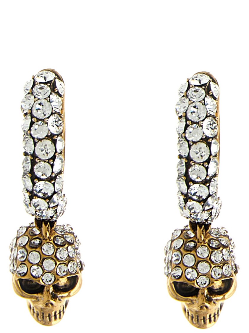 ピアス Mcqueen Rhinestone-Embellished Skull Pendant Earrings Mcqueen Rhinestone-Embellished Skull Pendant | THE LIST