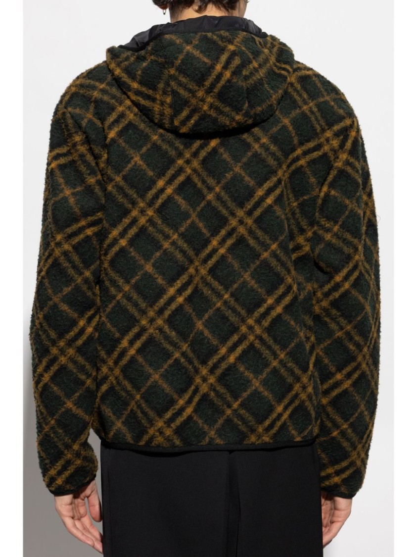 Burberry Reversible Jacket With Icon Check Print In Black