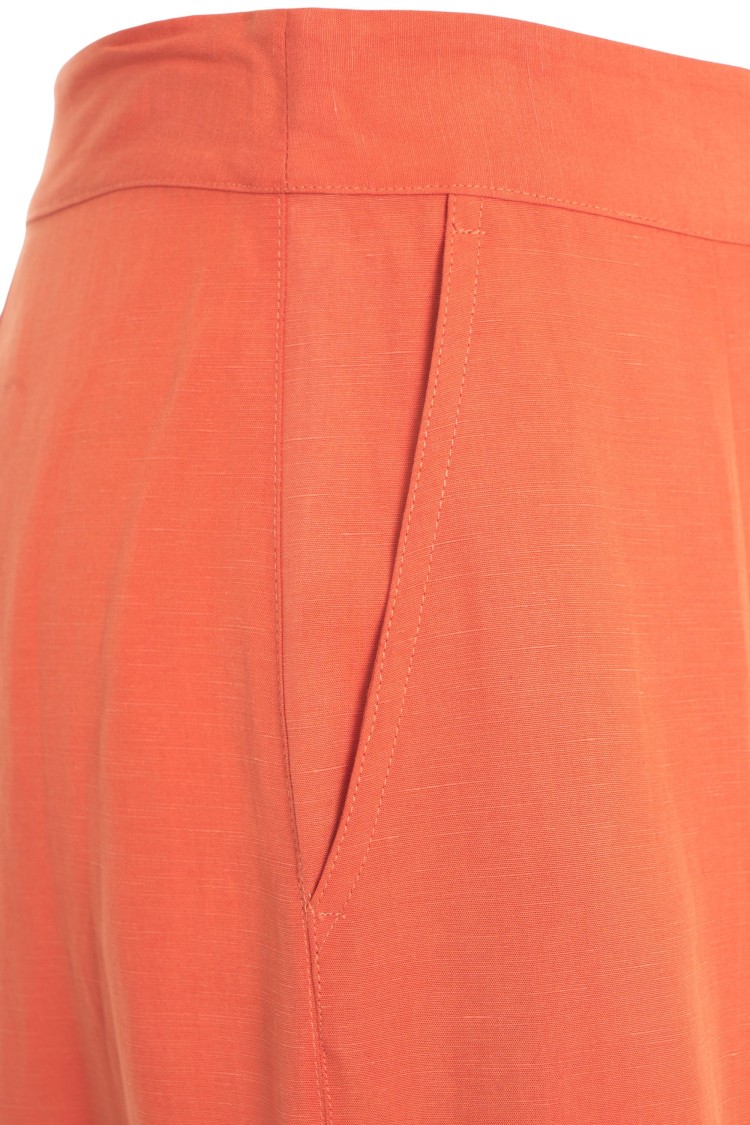 LIU •JO LIU JO FLARED ANKLE-LENGTH LINEN BLEND SKIRT