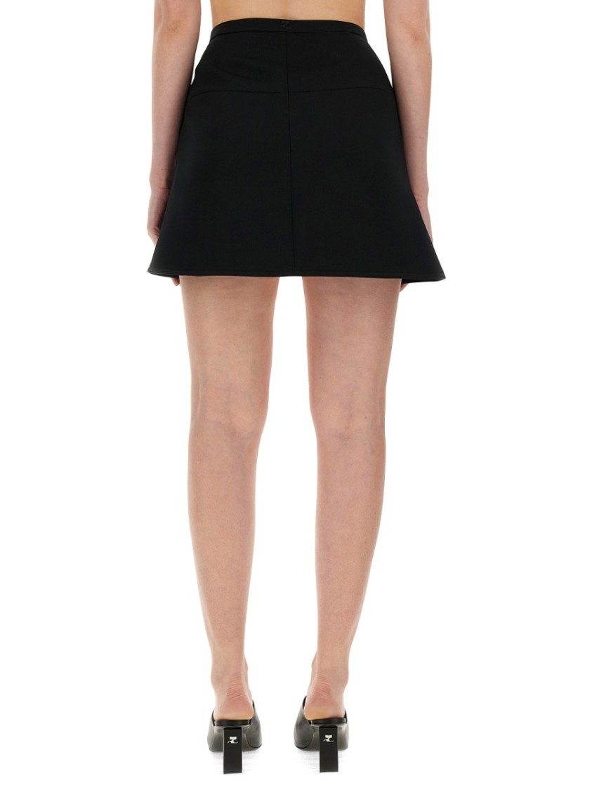 Shop Courrèges "ellipse" Mini Skirt