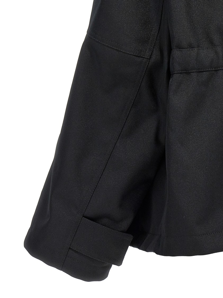Balenciaga Canvas Oversized Jacket With Quilted Lining In Black