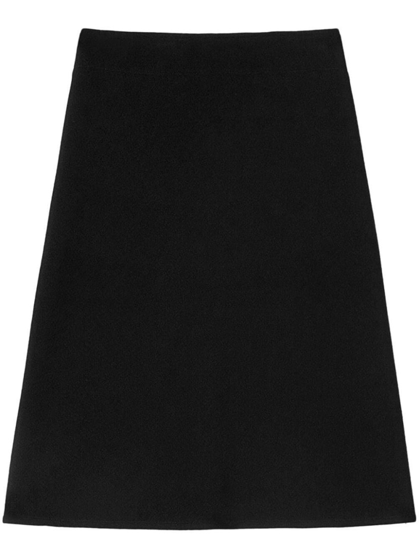 Jil Sander A-line Skirt With Structured Finish In Black