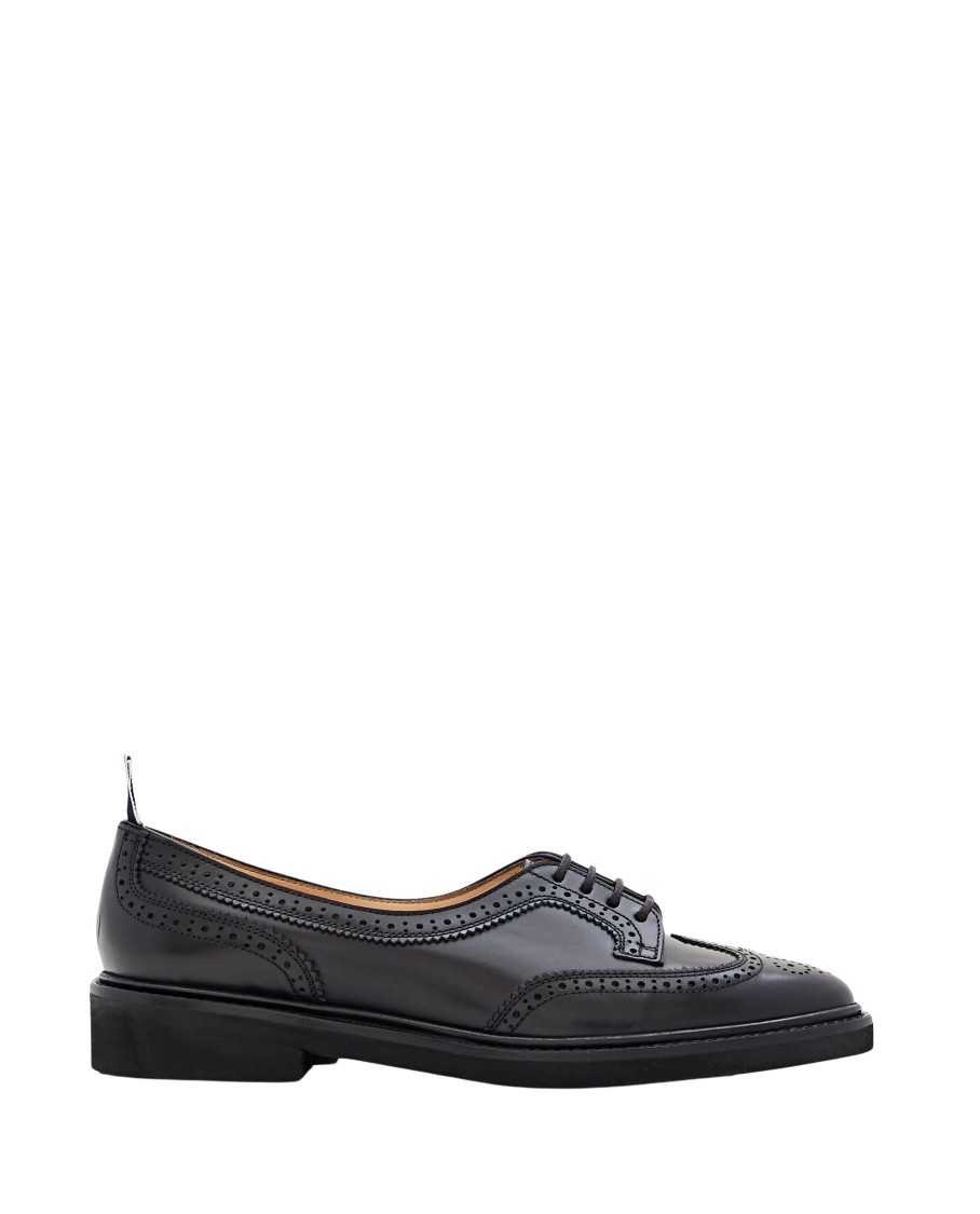 Thom Browne Low Throat Wingtip Brogue In Black